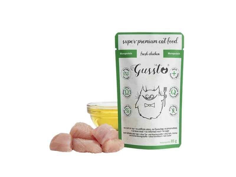 Gussto fresh Chicken 85g saszetka Świeży Kurczak moka karma dla kota