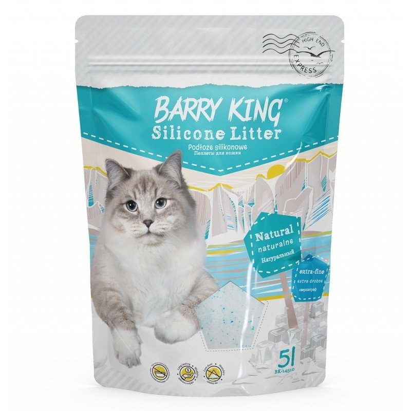 Barry King Extra-fine Silicone Litter 5l Extradrobny silikonowy żwirek dla kota