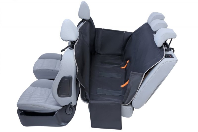 Kardiff mata Anti Slip z Bokami i Zamkiem L 137x167cm Granatowa