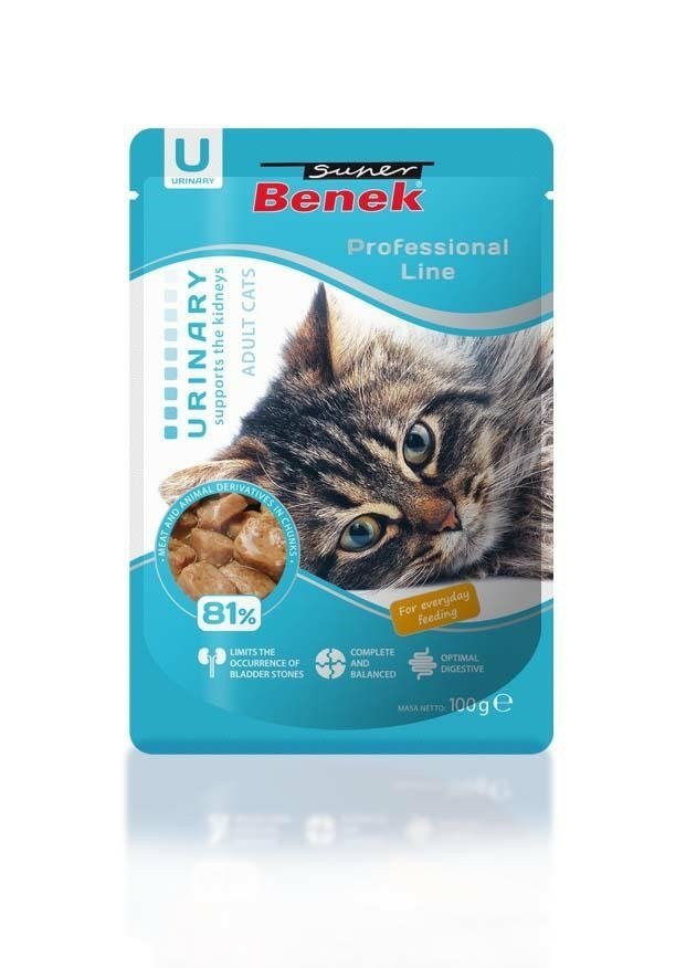 Super Benek Chunks Urinary saszetka 100g mokra karma dla Kotów z problemami z układem moczowym