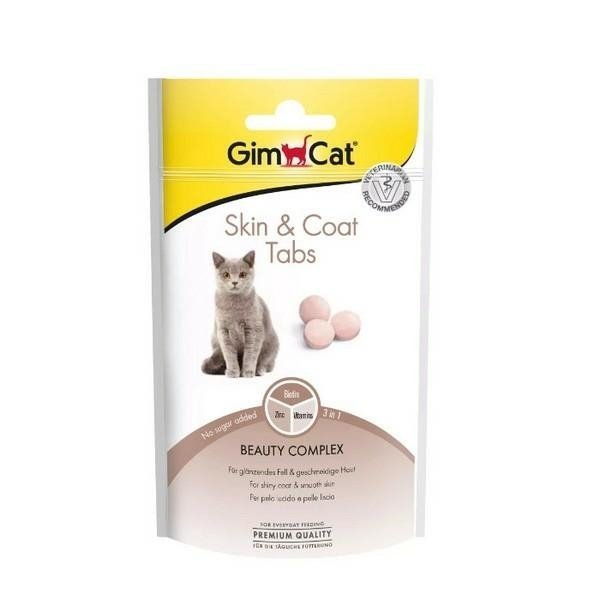 Gimcat Skin&amp;Coat tabs 40g tabletki na sierść i skórę kota