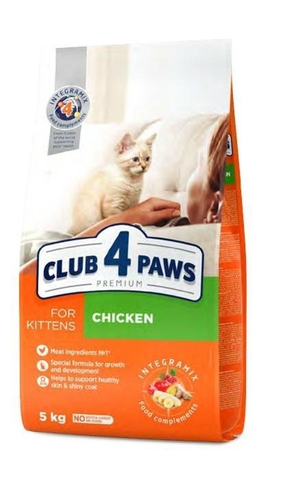 Club4Paws Kitten 5kg sucha karma z kurczakiem dla kociąt