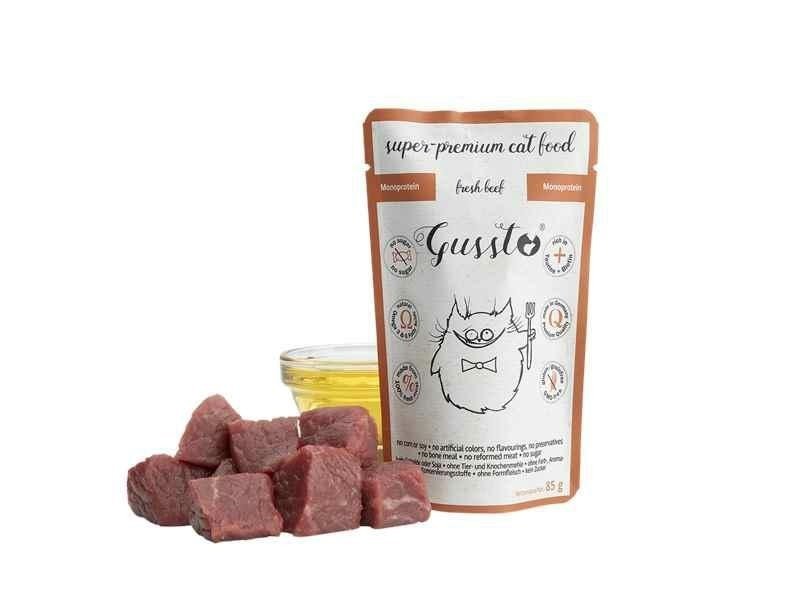 Gussto fresh Beef 85g saszetka Świeża Wołowina moka karma dla kota