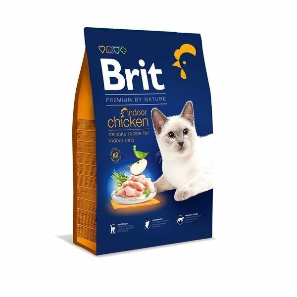 Brit Premium by Nature Indoor Cat Chicken 8kg Sucha karma z Kurczakiem dla kotów niewychodzących z domu