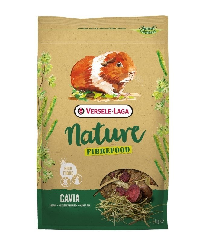 Versele Laga Nature FIbrefood Cavia 1kg pokarm LIGHT/SENSITIVE dla kawii domowych (świnek morskich)