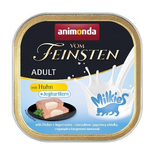 Animonda Vom Feinsten milky Kurczak z farszem Jogurtowym 100g tacka Mokra karma dla Kotów