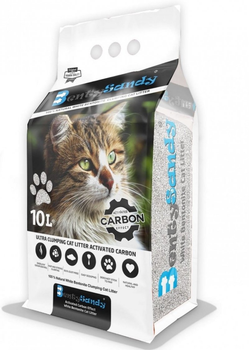 Benty Sandy Active Carbon 10l żwirek z węglem aktywnym