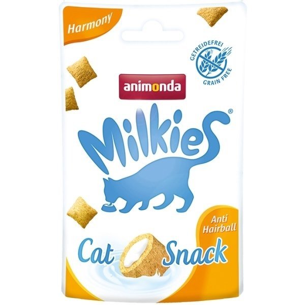 Animonda Milkies Harmony Anti Hairball 30g Poduszeczki Przysmak odkłaczający dla Kotów