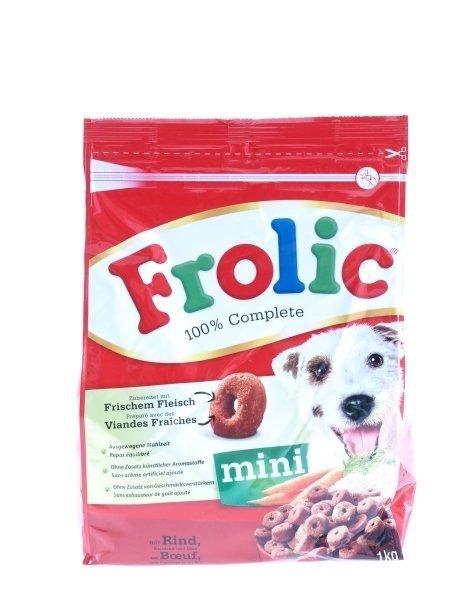 mag. Suwak: Frolic mini 1kg półmokra karma z Wołowiną dla psów małych ras