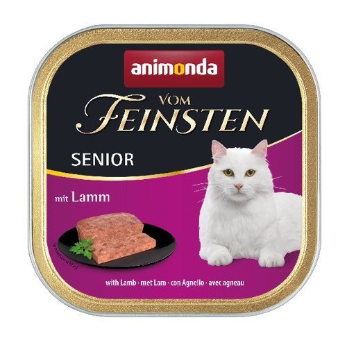 Animonda Vom Feinsten Senior Jagnięcina 100g tacka Mokra karma dla starszych kotów
