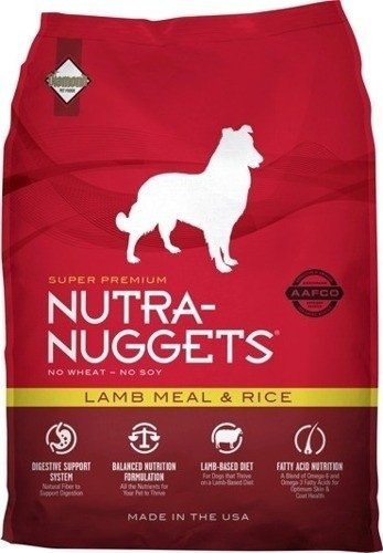 Nutra Nuggets Adult Lamb meal &amp; Rice 15kg sucha karma dla psów ze skłonnością do alergii skórnych