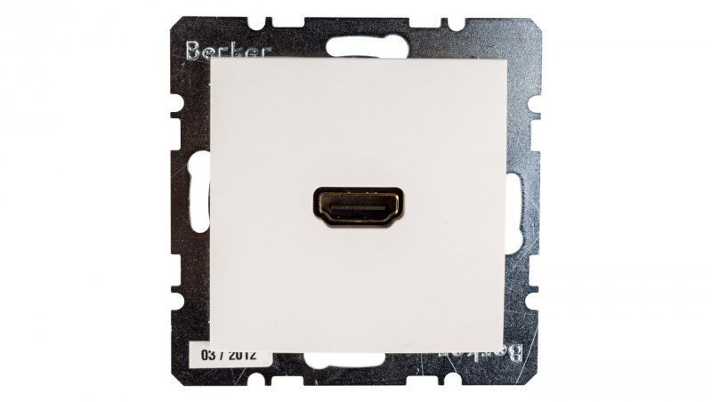 Berker/B.Kwadrat Gniazdo HDMI śnieżnobiale połysk S.1/B.3/B.7 Glas 3315428989