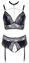 Cottelli Collection Zmysłowy Komplet - Bra and Suspender Briefs XL