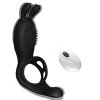 BossSeries RabbitVibrationCock Ringwith remote-Wibrujący Pierścien+Pilot