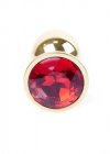 BossSeries Korek Analny-Jewellery Gold PLUG- Red