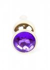 BossSeries Korek Analny - Jewellery Gold BUTT PLUG- Purple