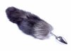 BossSeries Korek Analny -Fox TAIL- Black XXL