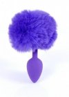 BossSeries Korek Analny-Jewellery Silikon PLUG - Bunny Tail - Purple