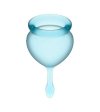 Kubeczki menstruacyjne Feel Good 2 sztuki - 15 ml + 20 ml  - jasnoniebieskie