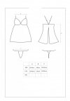 Obsessive BEHINDY Koszulka babydoll i stringi czarna L/XL