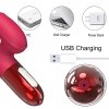 FOX Wibrator Króliczek Podgrzewany-Silicone Vibrator USB, 10 vibration modes, Heating