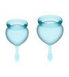Kubeczki menstruacyjne Feel Good 2 sztuki - 15 ml + 20 ml  - jasnoniebieskie