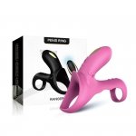 BOSS SERIES Wibrujący podwójny Pierścień + PIlot -Ranger red pink