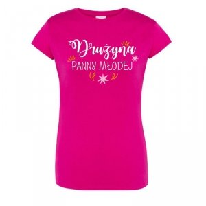 Różowa koszulka damska Drużyna Panny Mlodej M