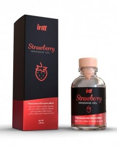 INTT Żel Rozgrzewający-Strawberry Kissable Massage Gel