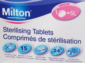 Tabletki do dezynfekcji KUBECZKÓW MENSTRUACYJNYCH MILTON - 4szt.