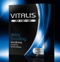 Prezerwatywa wydłużająca stosunek - Chłodząca Cooling - VITALIS 1 szt.