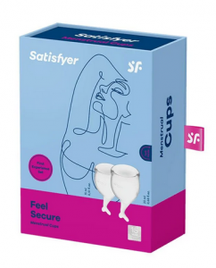SATISFYER Kubeczki menstruacyjne - Feel Secure 2 sztuki - 15 ml + 20 ml -  - transparentne