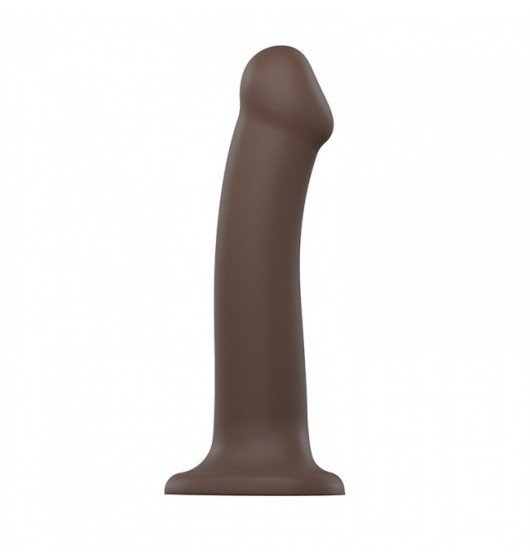 STRAP-ON ME Silicone Bendable Dildo Double Density Chocolate L