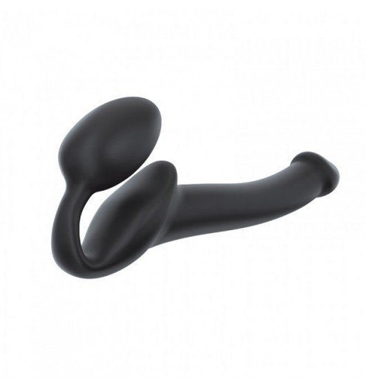 STRAP-ON ME  Silicone bendable strap-on Black S
