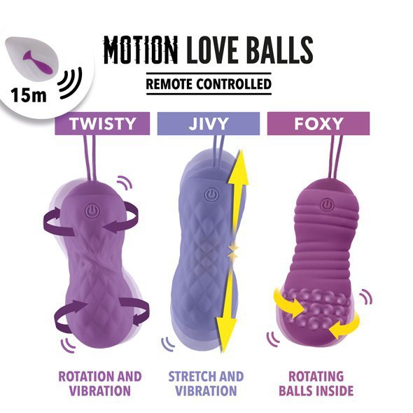 FeelzToys Kulki Kegla+Pilot - Remote Controlled Motion Love Balls Foxy