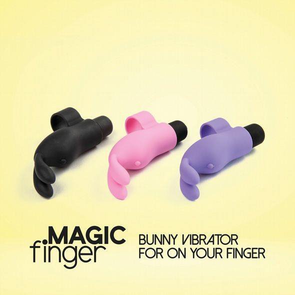 FeelzToys Wibrator na Palec - Magic Finger Vibrator Zwart Czarny