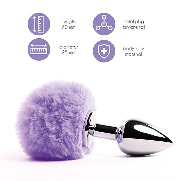 FeelzToys Korek Anlany - Bunny Tails Butt Plug Purple