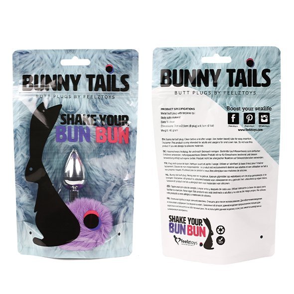FeelzToys Korek Anlany - Bunny Tails Butt Plug Purple
