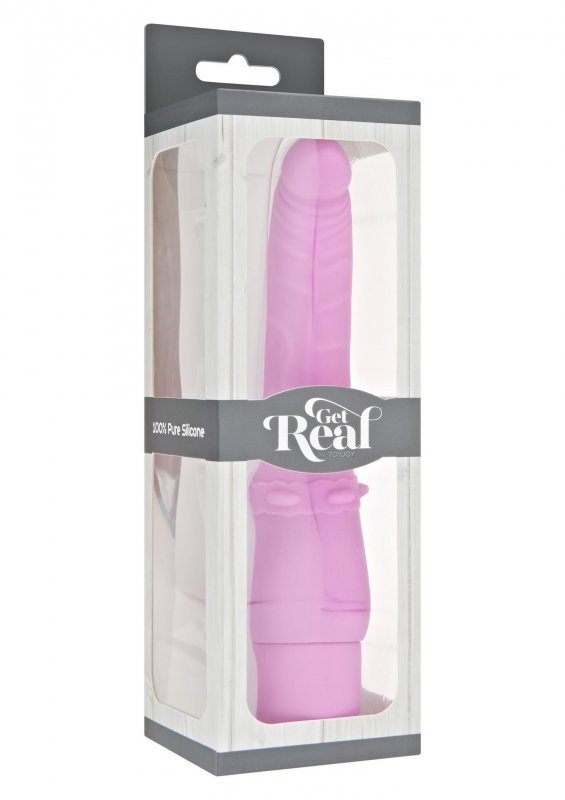 GET REAL Wibrator-CLASSIC SMOOTH VIBRATOR PINK 17.5CM