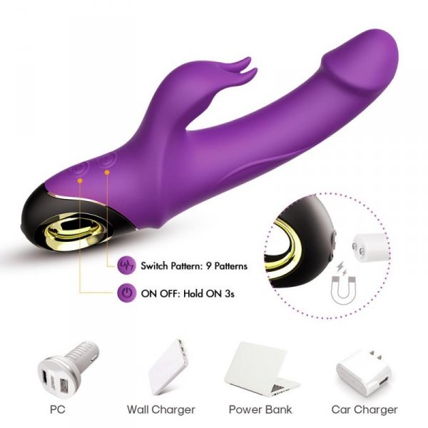 BOSS SERIES Wibrator Królik - Meteror purple