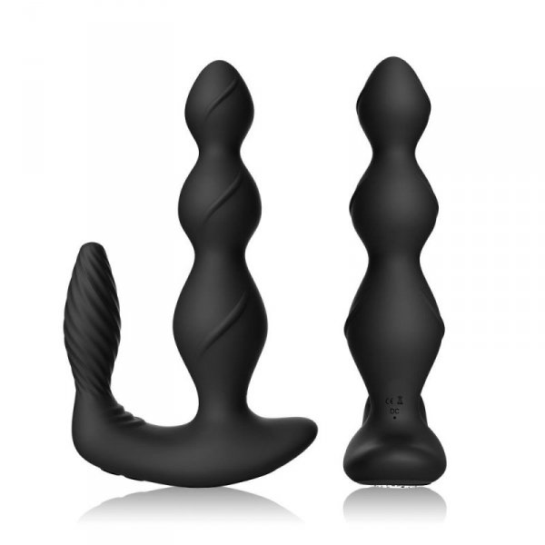BOSS SERIES Wibrujący Korek Analny+PIlot - Maxfun black
