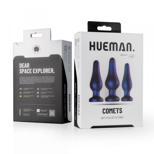 HUEMAN Zestaw korków Analnych- Comets Butt Plug Set