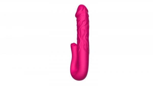 BossSeries Realistic Tongue Stimulating Dildo Vibrator-Realistyczny Wibrator Stymulujący Łechtaczkę