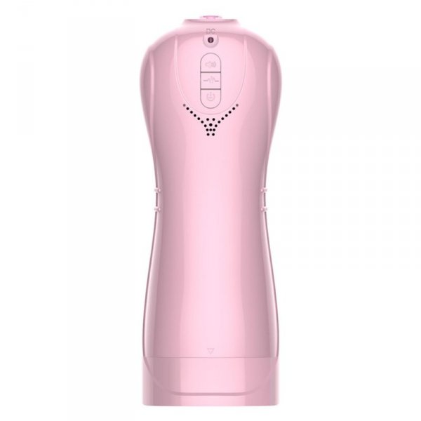 FOX SHOW Masturbator-Vibrating and Flashing Masturbation Cup USB 7+7 Function / Talk Mode (Pink)