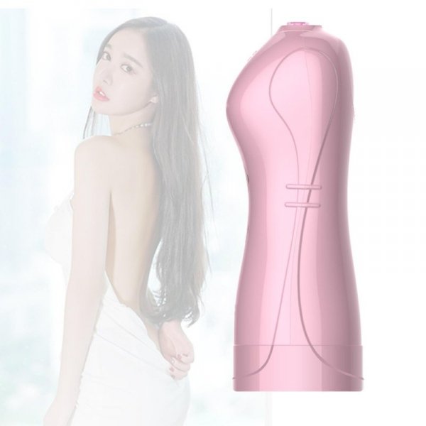 FOX SHOW Masturbator-Vibrating and Flashing Masturbation Cup USB 7+7 Function / Talk Mode (Pink)