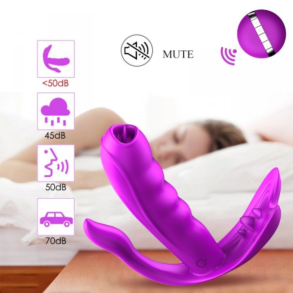 FOX SHOW Masażer do majtek Stymulator-Silicone Panty Vibrator USB 7 Function / Heating