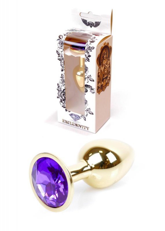 BossSeries Korek Analny-Jewellery Gold PLUG- Purple