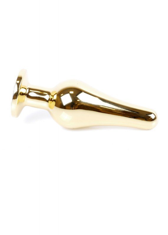 BossSeries Korek Analny - Jewellery Gold BUTT PLUG- Dark Blue