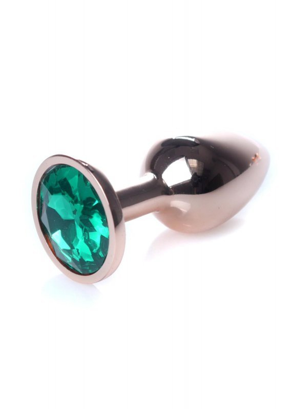BossSeries Korek Analny-Jewellery Red Gold PLUG- Green