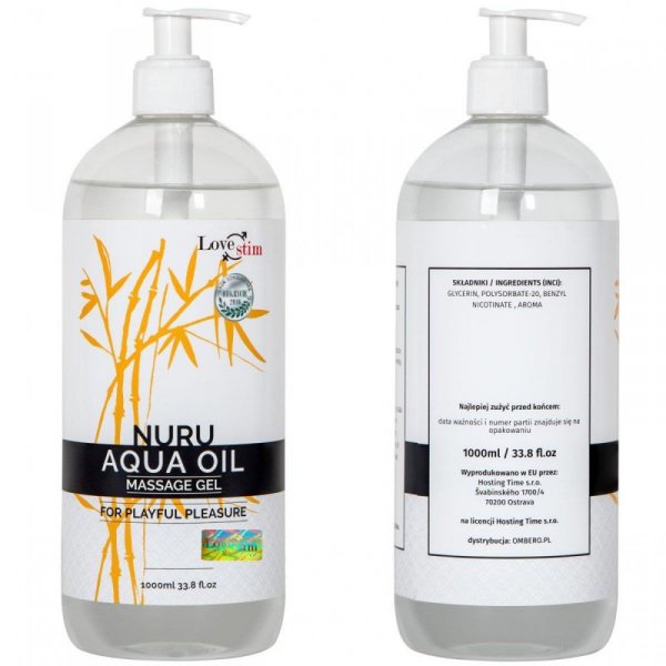 LoveStim Olejek do Masażu-NURU AQUA OIL 1000ml